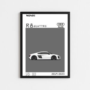 تابلو مشخصات ماشین آئودی آر ۸|Audi R8