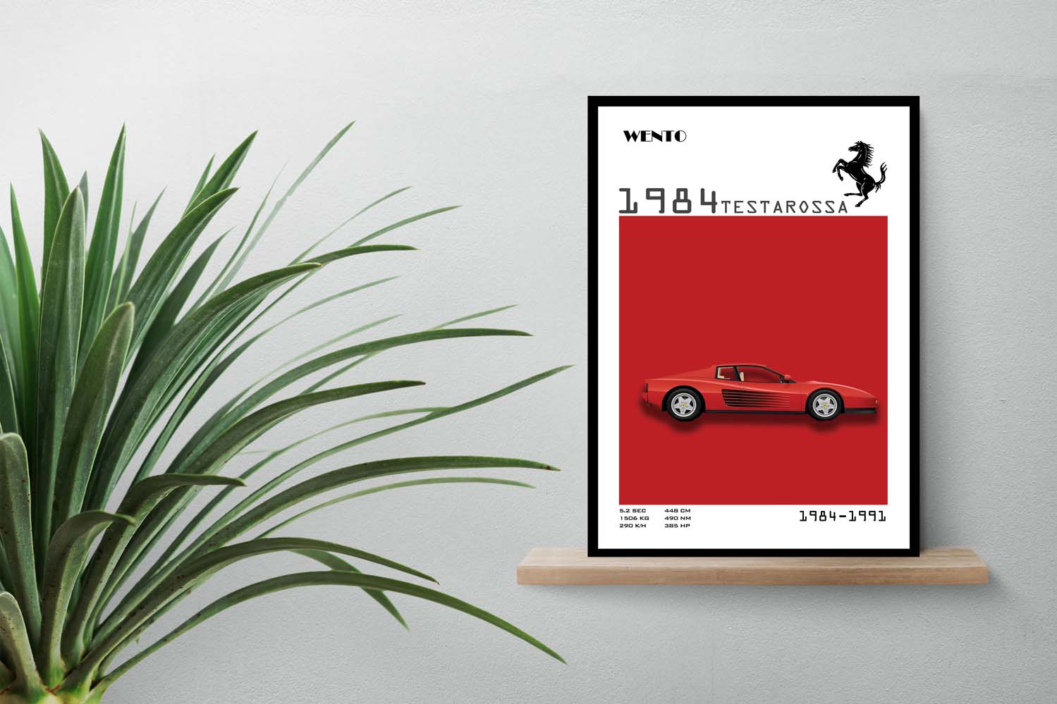 تابلو مشخصات ماشینی فراری تستاروسا|FERRARI TESTAROSSA - Image 2