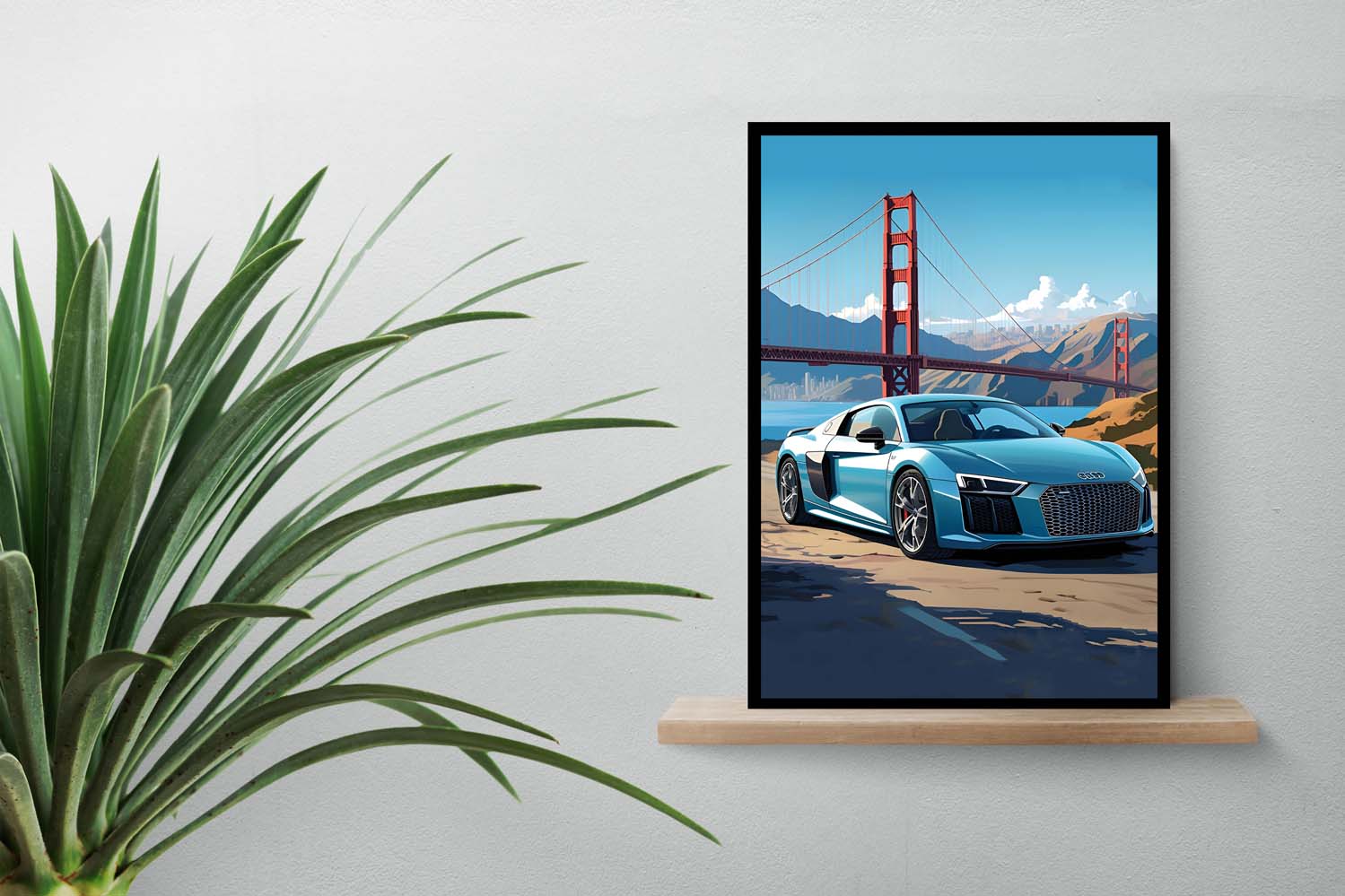 تابلو آئودی آر ۸|Audi R8 منظره پل سانفرانسیسکو (186) - Image 2