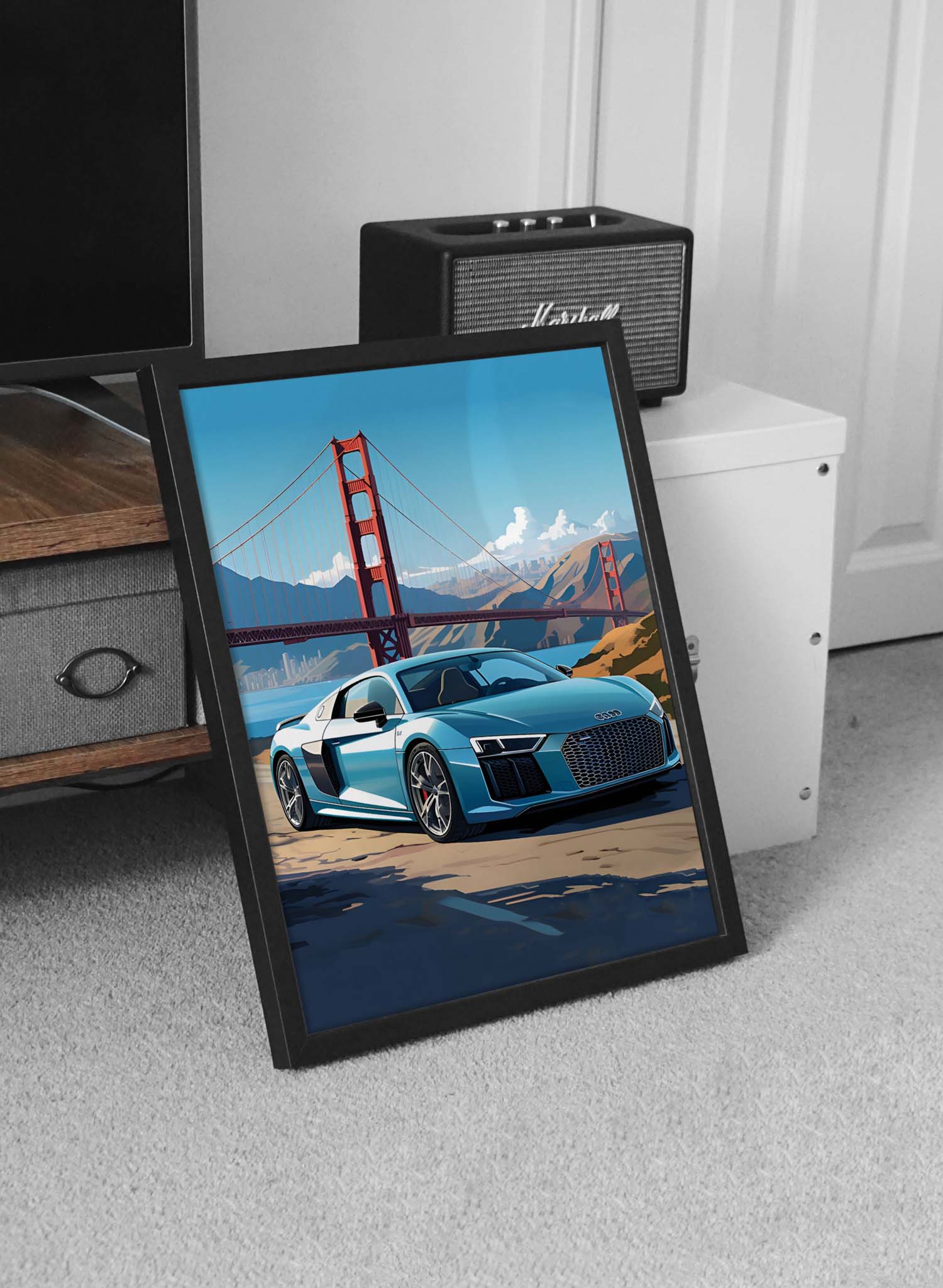 تابلو آئودی آر ۸|Audi R8 منظره پل سانفرانسیسکو (186) - Image 3