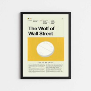 تابلو مینیمال طرح  فیلم گرگ وال استریت | WOLF OF WALLSTREET