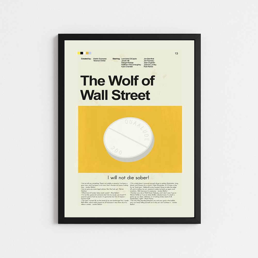 تابلو مینیمال طرح فیلم گرگ وال استریت | WOLF OF WALLSTREET