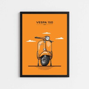 تابلو مینیمال طرح موتور وسپا | VESPA