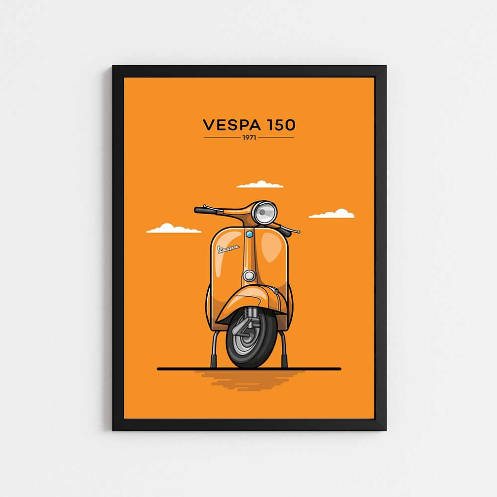 تابلو مینیمال طرح موتور وسپا | VESPA