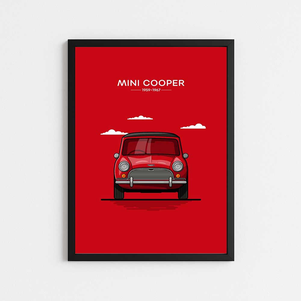 تابلو مینیمال طرح ماشین مینی کوپر | MINI COOPER