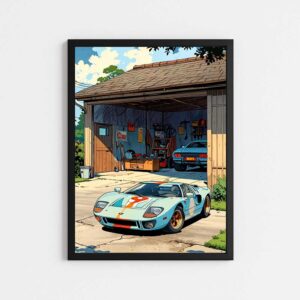 تابلو مینیمال طرح ماشین فورد جی تی | FORD GT