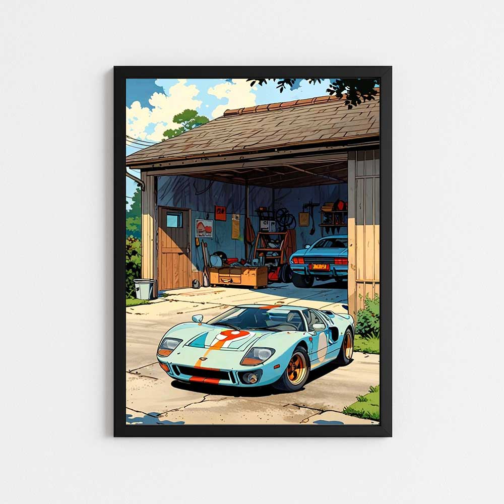 تابلو مینیمال طرح ماشین فورد جی تی | FORD GT