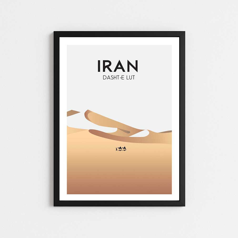 تابلو مینیمال طرح دشت لوت ایران | IRAN DASHT LUT