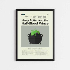 تابلو مینیمال طرح هری پاتر | HARRY POTTER AND THE HALF BLOOD PRINCE
