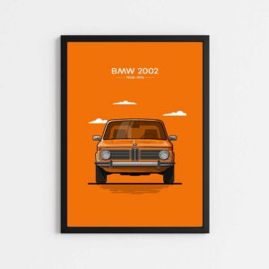 تابلو مینیمال طرح ماشین بی ام و 2002 | BMW 2002