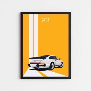 تابلو مینیمال طرح ماشین پورشه 911 توربو |PORSCHE 911TURBO