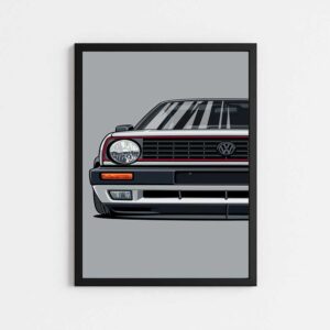 تابلو مینیمال طرح ماشین فولکس واگن گلف | VOLKSWAGEN  GOLF