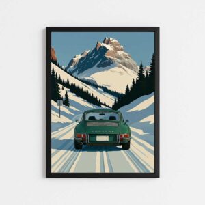 تابلو مدرن طرح ماشین پورشه 911  کلاسیک|PORSCHE 911