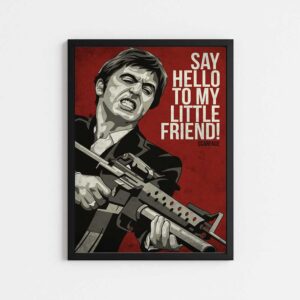 تابلو مینیمال طرح فیلم اسکار فیس | SCARFACE