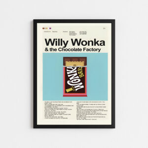 تابلو مینیمال طرح فیلم ویلی ونکا | WILLY WONKA