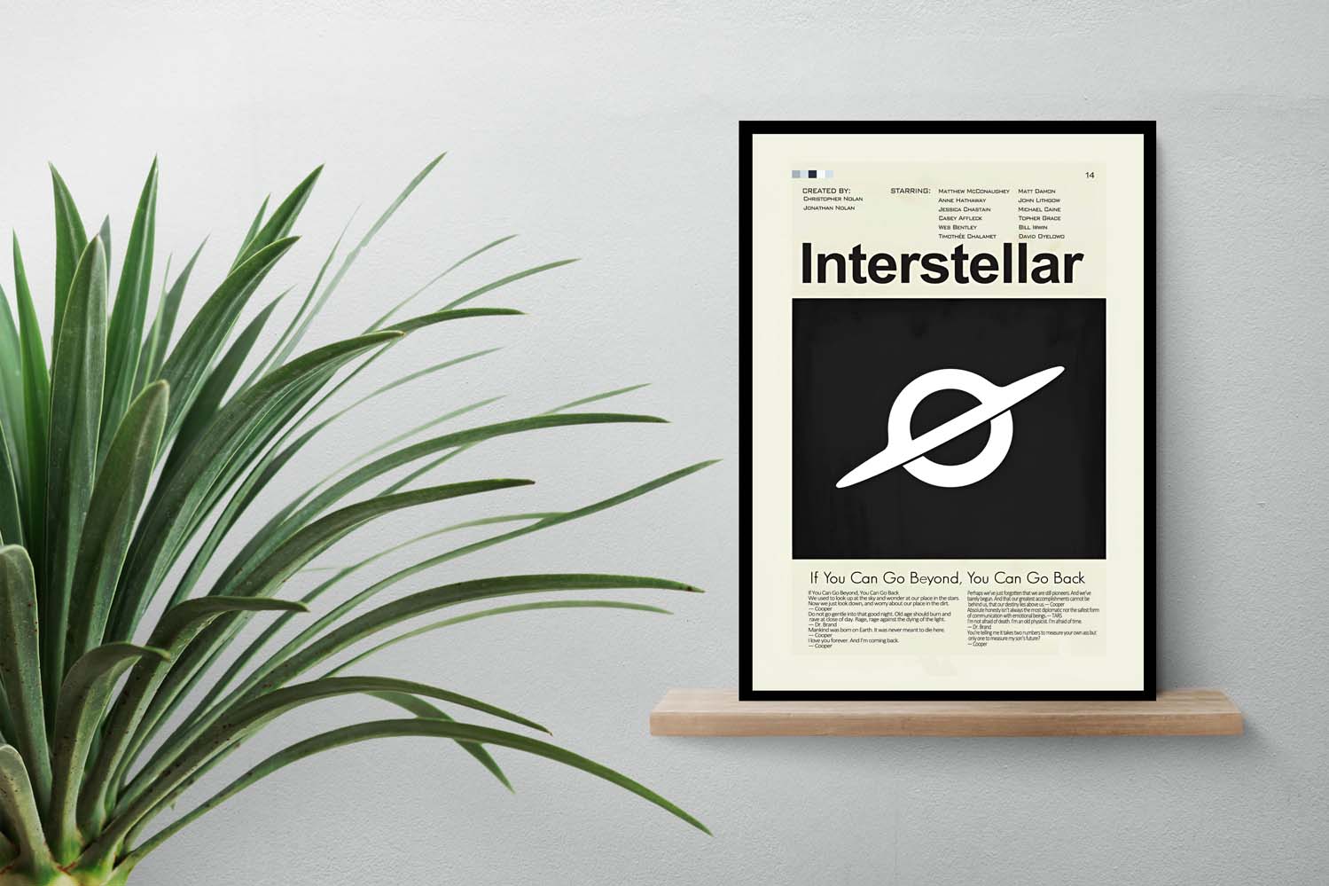 تابلو مینیمال فیلم Interstellar - Image 3