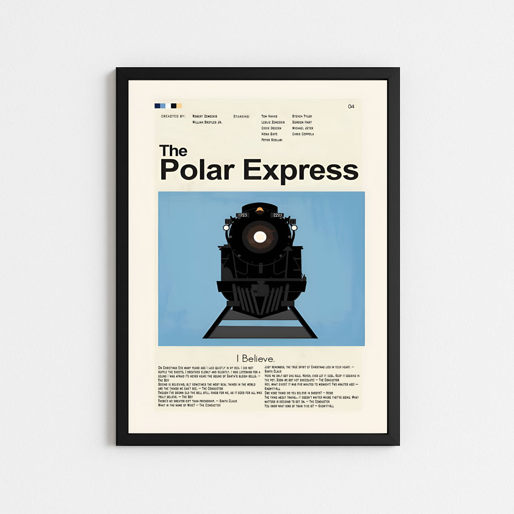 تابلو مینیمال طرح فیلم پولار اکسپرس | THE POLAR EXPRESS