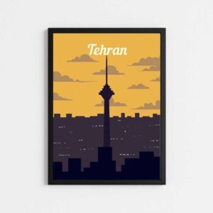 تابلو مینیمال طرح منظره برج میلاد تهران