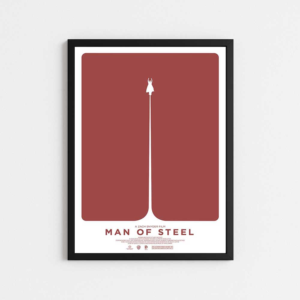تابلو مینیمال طرح فیلم MAN OF STEEL