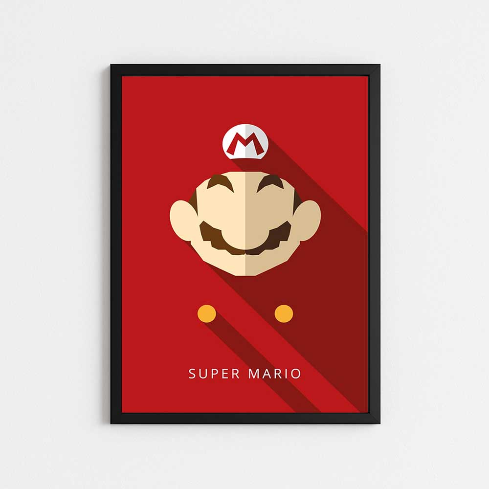 تابلو مینیمال طرح سوپر ماریو | SUPER MARIO