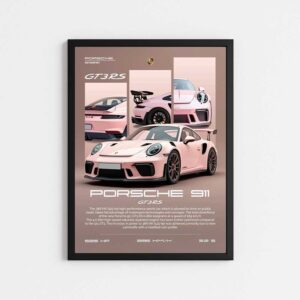 تابلو مینیمال طرح پورشه 911 GT3 RS