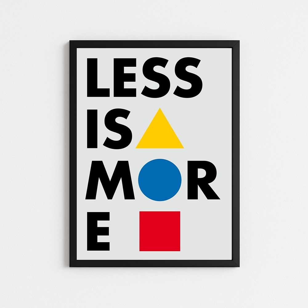 تابلو مینیمال مدل LESS IS MORE