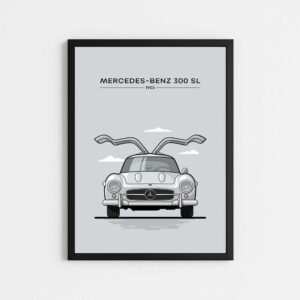 تابلو مینیمال طرح MERCEDES BENZ 300 SL