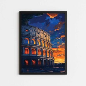 تابلو منظره استادیوم کولوسئوم Colosseum روم