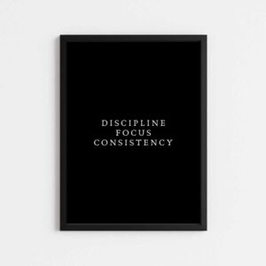 تابلو مینیمال  انگیزشی طرح DISCIPLINE