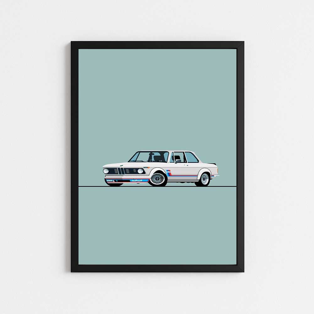 تابلو مینیمال طرح BMW 2002 M