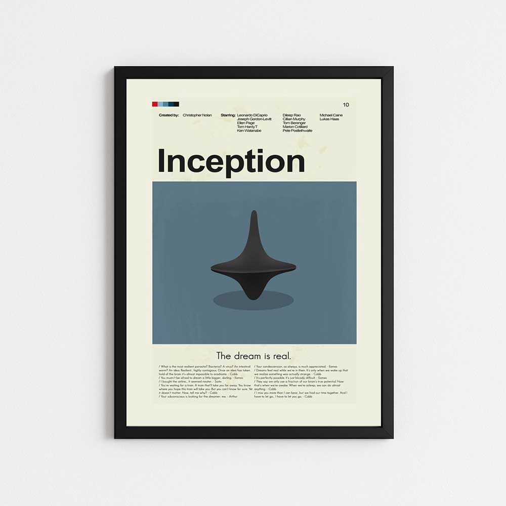 تابلو مینیمال طرح فیلم INCEPTION