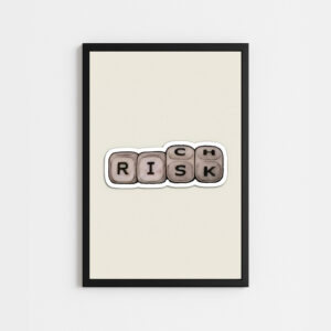تابلو انگیزشی نوشته risk or rich کد(262)