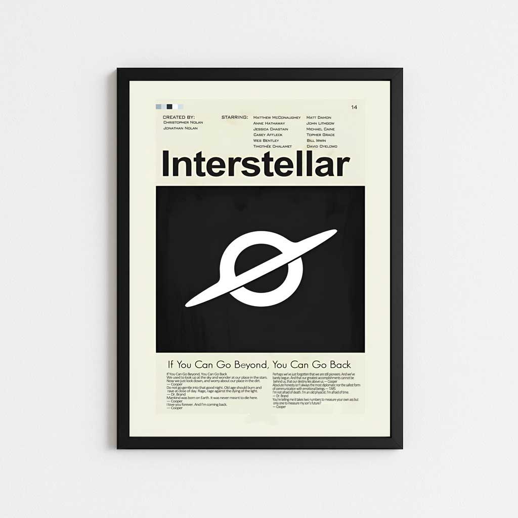 تابلو مینیمال فیلم Interstellar